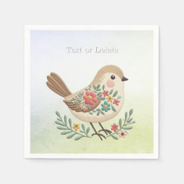 Servilleta De Papel Pequeñas Napkins Floral Gold