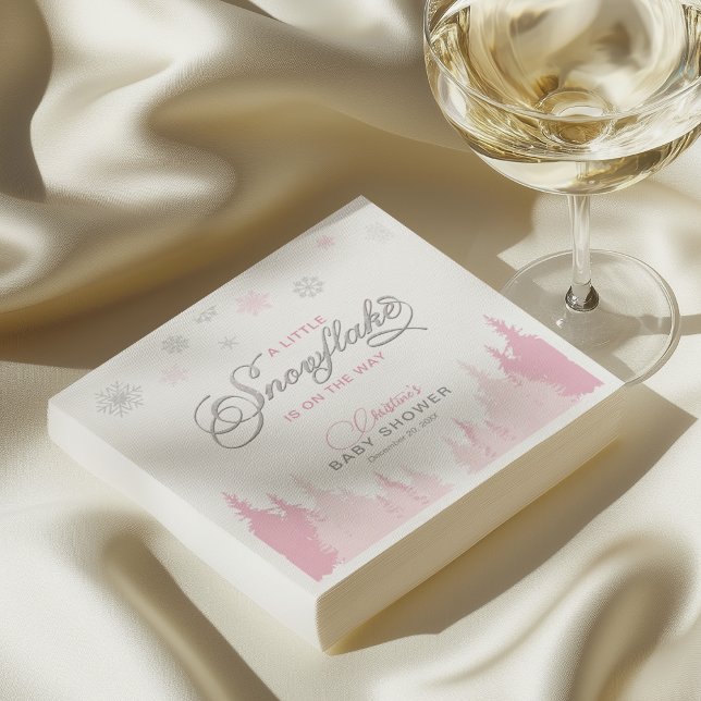 Servilleta De Papel Pequeñas servilletas Baby Shower de invierno con c (Subido por el creador)