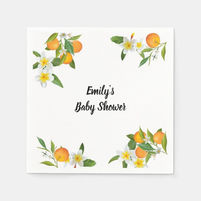 Servilleta De Papel Pequeñas toallas de Baby Shower cutie (Anverso)