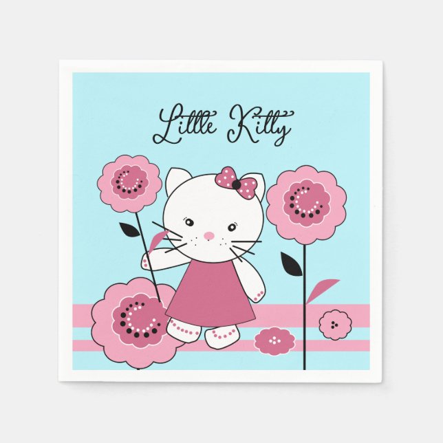 Servilleta De Papel Pequeñas toallas de papel Kitty (Anverso)