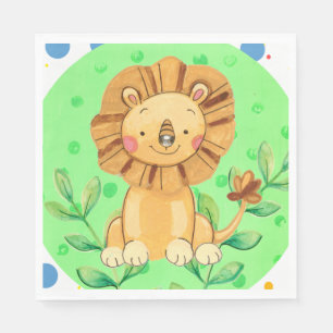 Servilleta De Papel Pequeñas toallas temáticas de león de la jungla