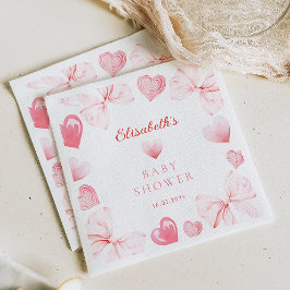 Servilleta De Papel Pequeño amor rosado de Baby Shower