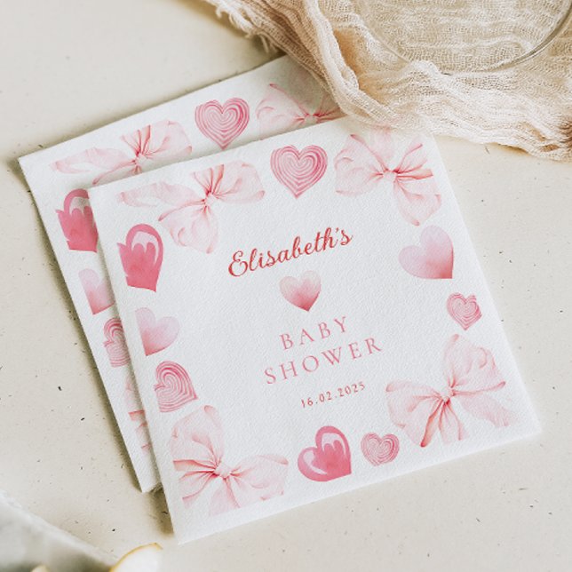 Servilleta De Papel Pequeño amor rosado de Baby Shower (Subido por el creador)
