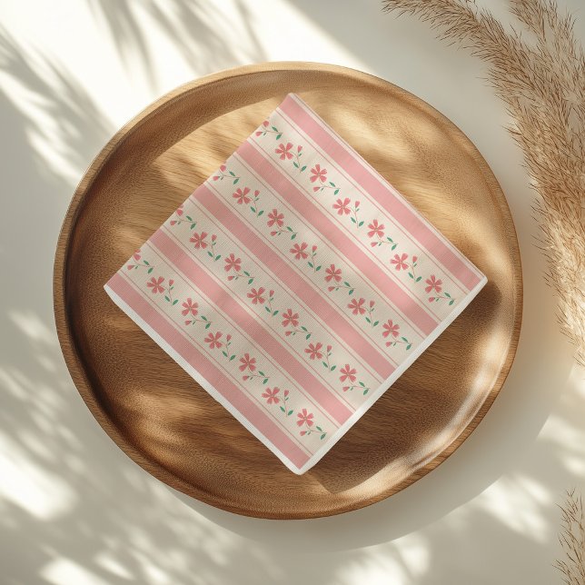 Servilleta De Papel Pequeño Baby Shower con letras de flores (design mockup)