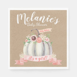 Servilleta De Papel Pequeño Baby Shower de caída de calabaza
