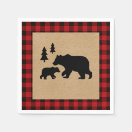 Servilleta De Papel Pequeño Bear Lumberjack Napkins