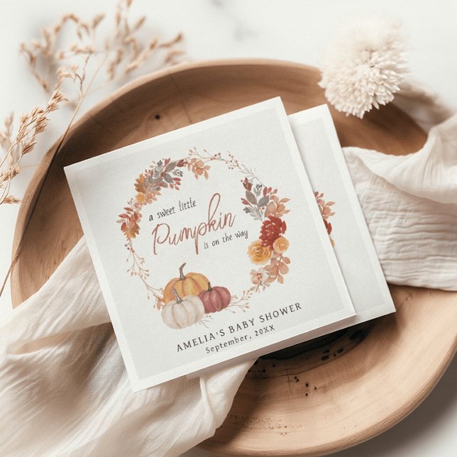 Servilleta De Papel Pequeño Boho de calabaza género Baby Shower neutra (Subido por el creador)