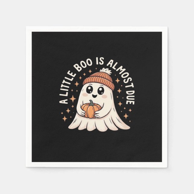 Servilleta De Papel Pequeño Boo Casi Se Debe A La Revea De Embarazo De (Anverso)