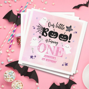 Servilleta De Papel ¡Pequeño Boo! Chica Rosa Cute Halloween Primer Cum