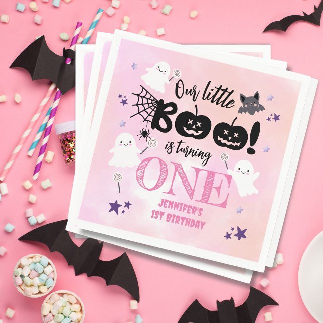 Servilleta De Papel ¡Pequeño Boo! Chica Rosa Cute Halloween Primer Cum (Subido por el creador)