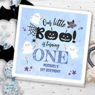 Servilleta De Papel ¡Pequeño Boo! Cute Boy Spooky Halloween 1er cumple