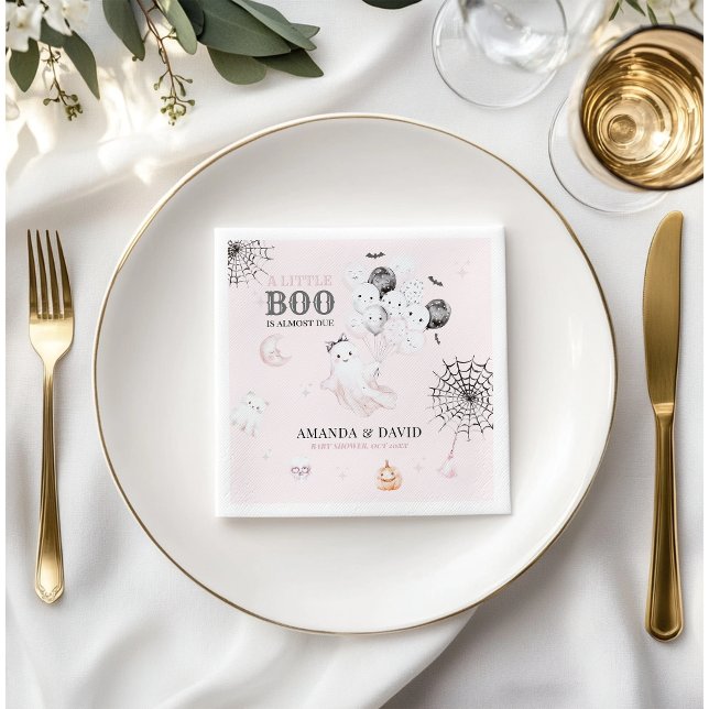 Servilleta De Papel Pequeño Boo Fantasma Fantasma Halloween Niña Ducha (Subido por el creador)