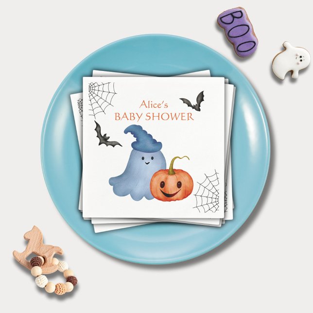 Servilleta De Papel Pequeño Boo Fantasma Halloween Baby Shower (Subido por el creador)