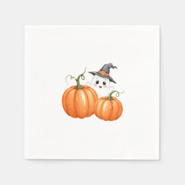 Servilleta De Papel Pequeño Boo Halloween Calabaza Baby Shower