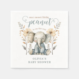 Servilleta De Papel Pequeño cacahuete bebé elefante azul Baby Shower