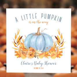 Servilleta De Papel Pequeño Calabaza Azul Caída Niño Baby Shower Napki