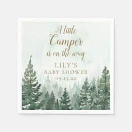 Servilleta De Papel Pequeño Camper Rústico Pine Tree Forest Baby Showe
