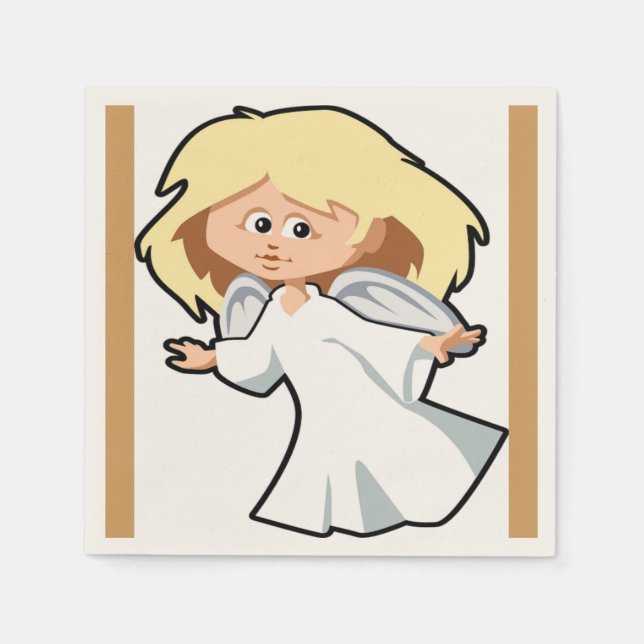 SERVILLETA DE PAPEL PEQUEÑO CHICA ANGEL (Anverso)