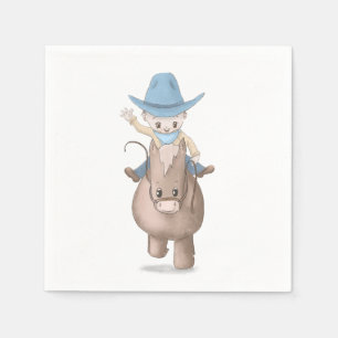 Servilleta De Papel Pequeño Cowboy Kids Western Birday Party