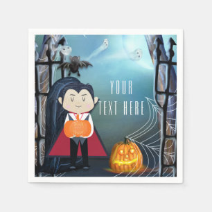 Servilleta De Papel Pequeño cumpleaños de Halloween del vampiro Drácul