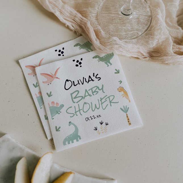 Servilleta De Papel Pequeño Dino en el camino de los dinosaurios Baby  (Subido por el creador)