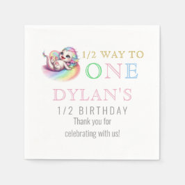 Servilleta De Papel Pequeño dragón a mitad de camino a un cumpleaños r