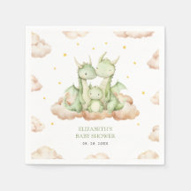 Pequeño Dragon Baby Shower Paper Napkin