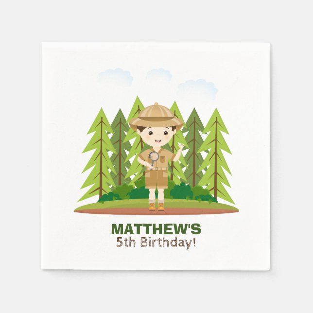 Servilleta De Papel Pequeño Explorador (Anverso)