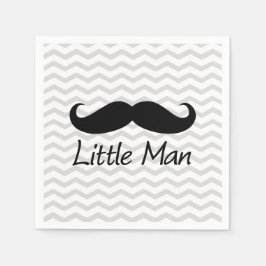 Servilleta De Papel Pequeño Hombre Mustache Chevron Cute Boys