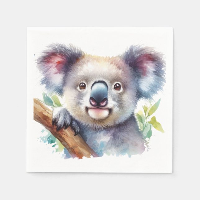 Servilleta De Papel Pequeño Koala con animal australiano (Anverso)