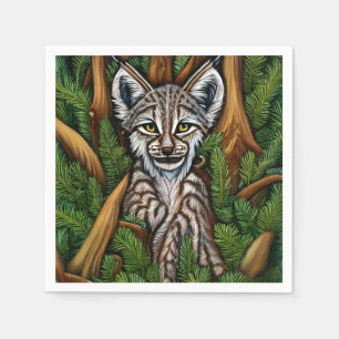 Servilleta De Papel Pequeño Lynx Kitten Adorable