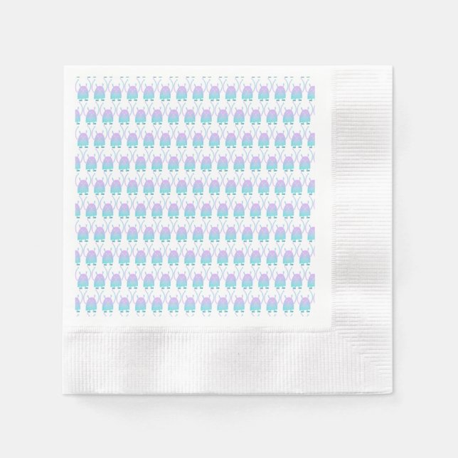 Servilleta De Papel Pequeño Monstruo Azul (Anverso)