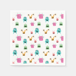 Servilleta De Papel Pequeño monstruo Baby Shower Halloween lindo color