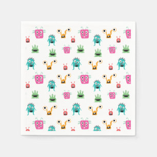 Servilleta De Papel Pequeño monstruo Baby Shower Halloween lindo color