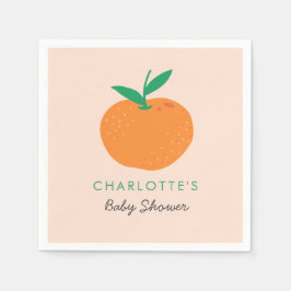Servilleta De Papel Pequeño Naranja Cutie Baby Shower Napkins