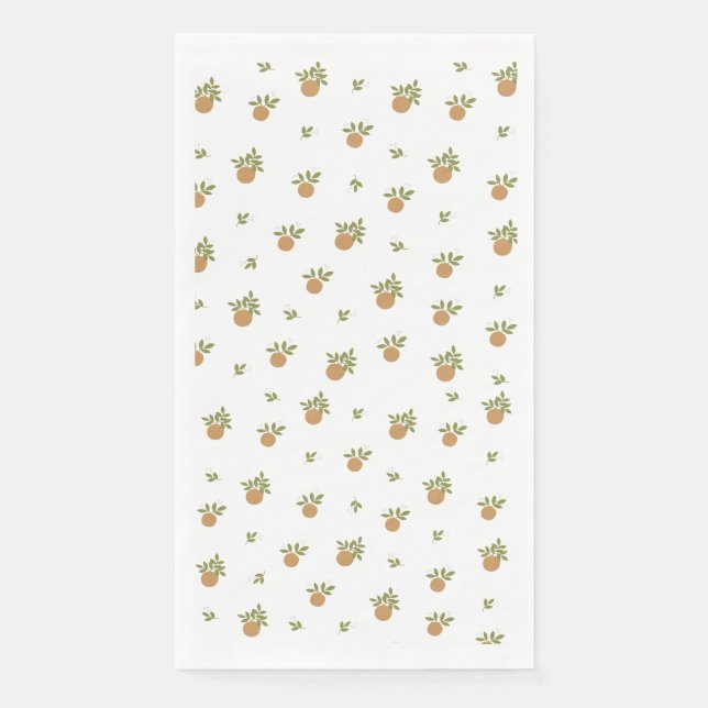Servilleta De Papel Pequeño Naranja Cutie Toalla Napkin (Anverso)