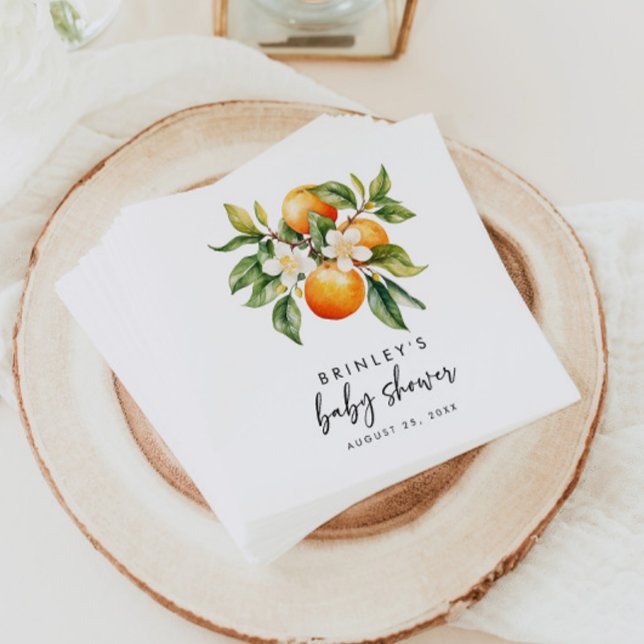 Servilleta De Papel Pequeño Naranja de toallas de papel Baby Shower Cu (Subido por el creador)