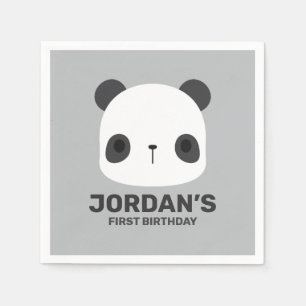 Servilleta De Papel Pequeño oso oso panda con nombre personalizado