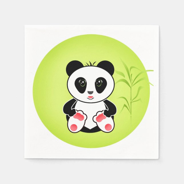 Servilleta De Papel Pequeño Panda (Anverso)