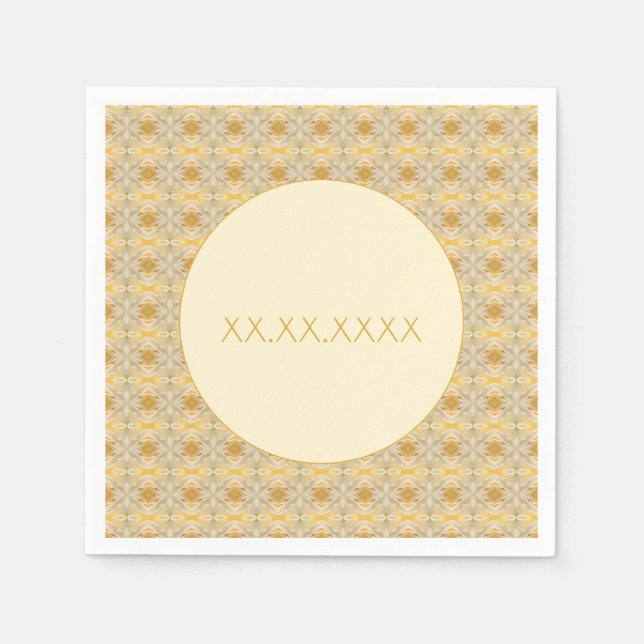Servilleta De Papel Pequeño patrón oro oscuro y ligero (Anverso)