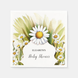 Servilleta De Papel Pequeño Personalizado Daisy Baby Shower