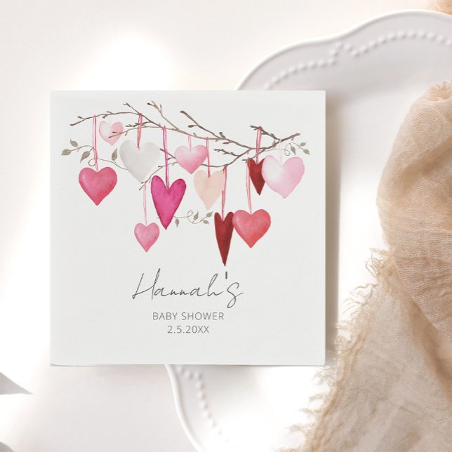 Servilleta De Papel Pequeño querido San Valentín Baby Shower (Subido por el creador)