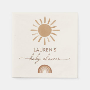 Servilleta De Papel Pequeño rayo de Sunshine Boho Baby Shower