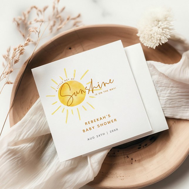 Servilleta De Papel Pequeño rayo de Sunshine Boho Baby Shower (Subido por el creador)