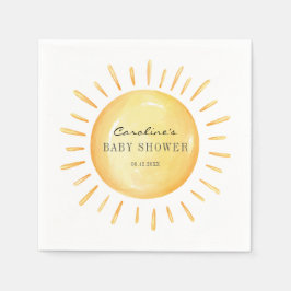 Servilleta De Papel Pequeño Rayo Del Sol Baby Shower
