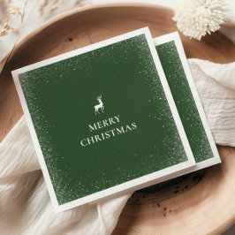 Servilleta De Papel Pequeño reno, bosque de Navidades con copas de nie