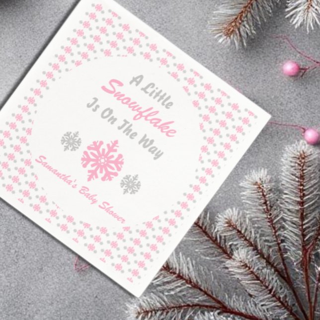 Servilleta De Papel Pequeño Snowflake En El Camino (Subido por el creador)