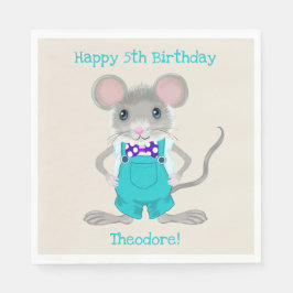 Servilleta De Papel Pequeño y elegante personalizado de ratón Aniversa