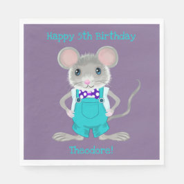 Servilleta De Papel Pequeño y elegante personalizado de ratón Aniversa