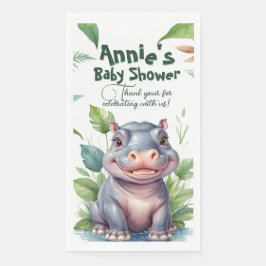 Servilleta De Papel Pequeño y salvaje: Baby Shower floral moderno